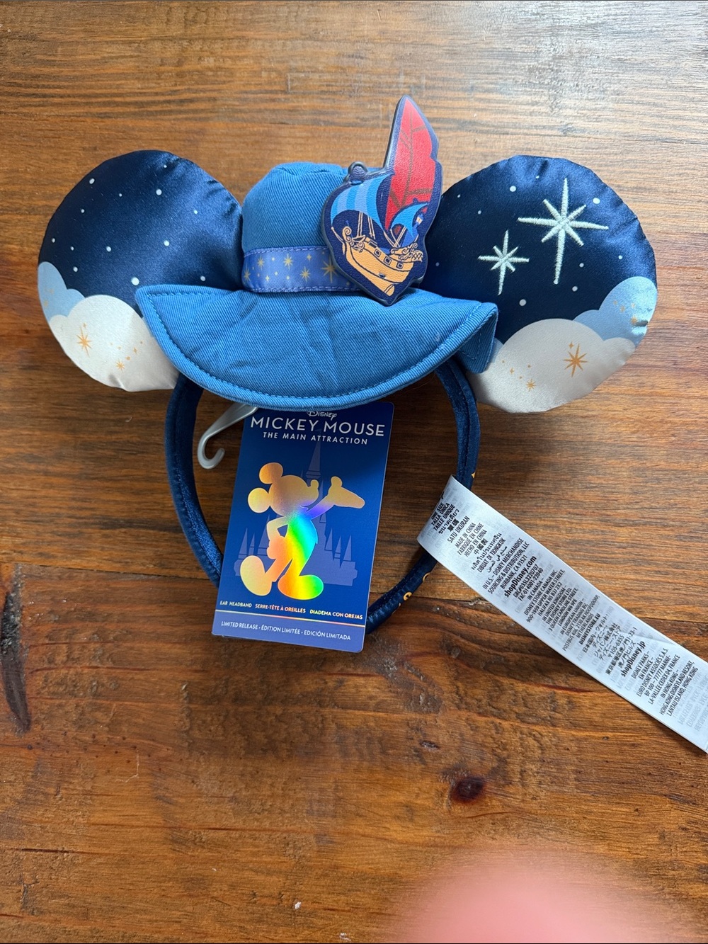 Disney Peter Pans’s Flight 50th Anniversary Mickey Ear Headband - Navy Blue